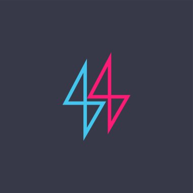 Parlak Flash logosu tasarımı. Soyut Vektör Gök gürültüsü, elektrik ve şimşek