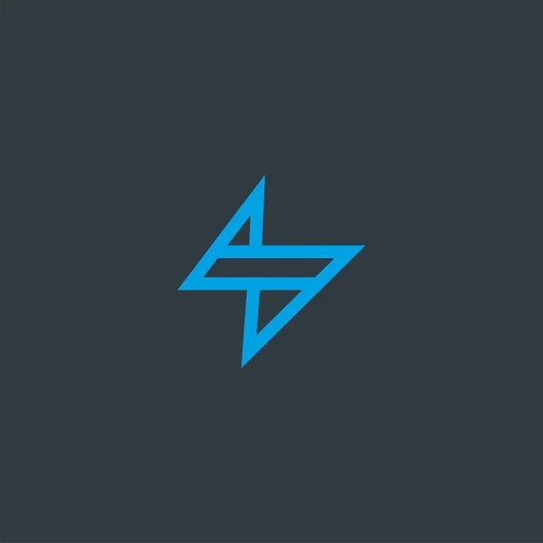 Parlak Flash Logosu Tasarımı Soyut Vektör Gök Gürültüsü Elektrik Şimşek — Stok Vektör
