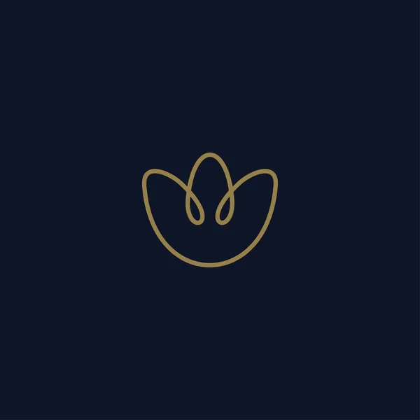 Design Logo Floral Luxe Ornement Fleur Vecteur Abstrait Bijou Boutique — Image vectorielle