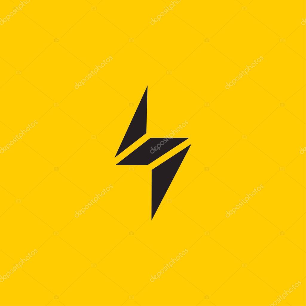 Premium Flash Logo design. Abstract Vector Thunder, electric and bolt lightning
