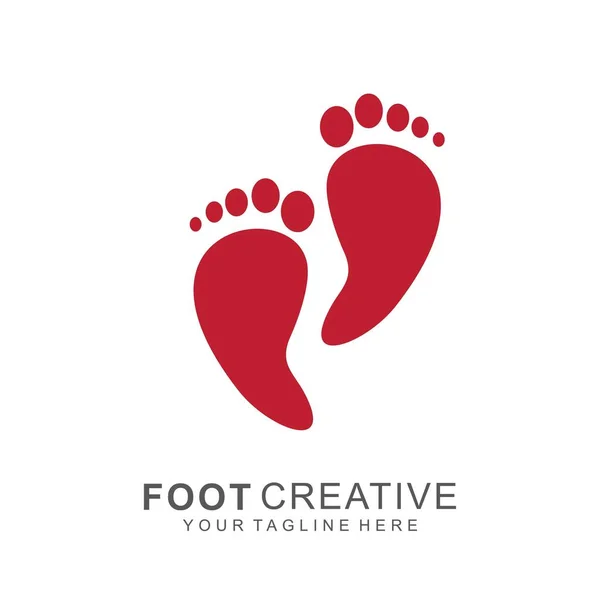 Foot Logo Modern Design Abstract Icon Foot Vector Illustration — Stock Vector