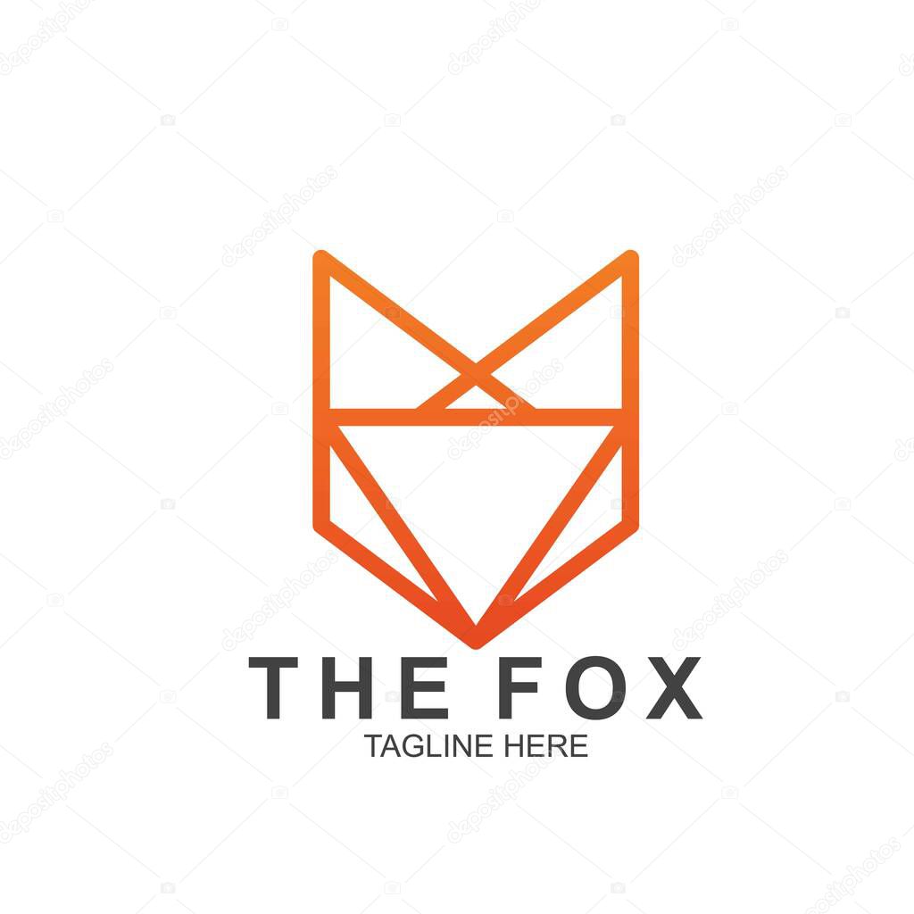 Fox logo with modern concept. Vector icon fox design