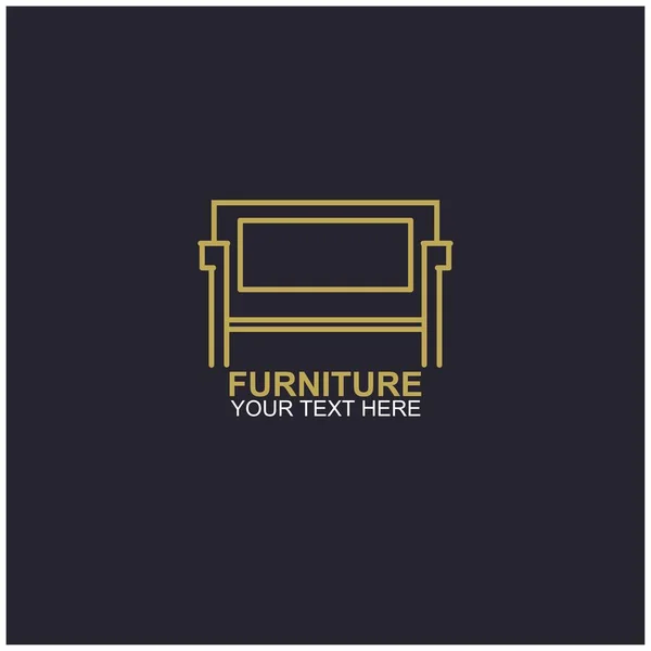 Moderne Möbel Vector Logo Vorlage Logo Für Ihr Unternehmen — Stockvektor