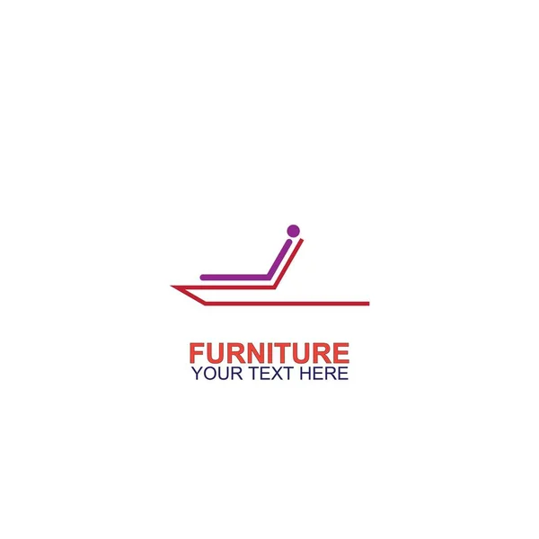 Muebles Modernos Vector Logo Plantilla Logotipo Para Negocio — Vector de stock