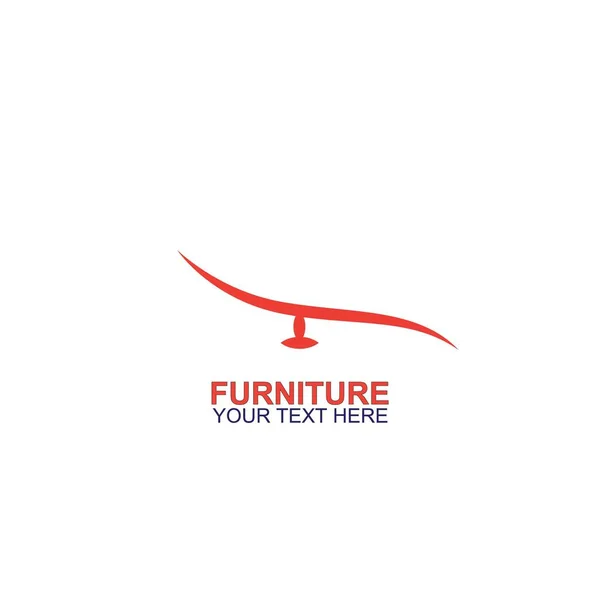 Muebles Modernos Vector Logo Plantilla Logotipo Para Negocio — Vector de stock