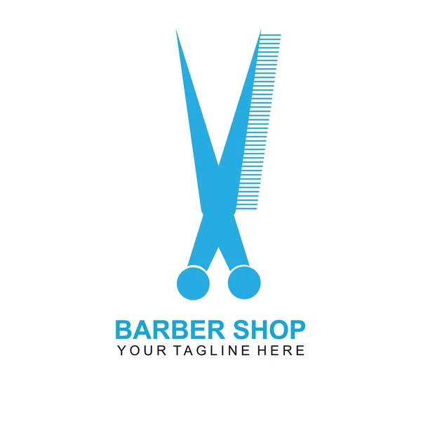 Moderno Hair Salon Logo Design Forbici Icon Modern Design — Vettoriale Stock