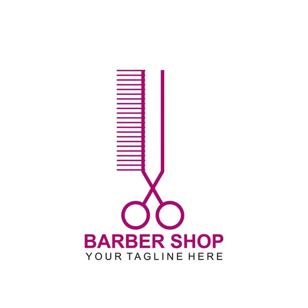 Modernes Friseursalon Logo Design Schere Icon Modern Design — Stockvektor