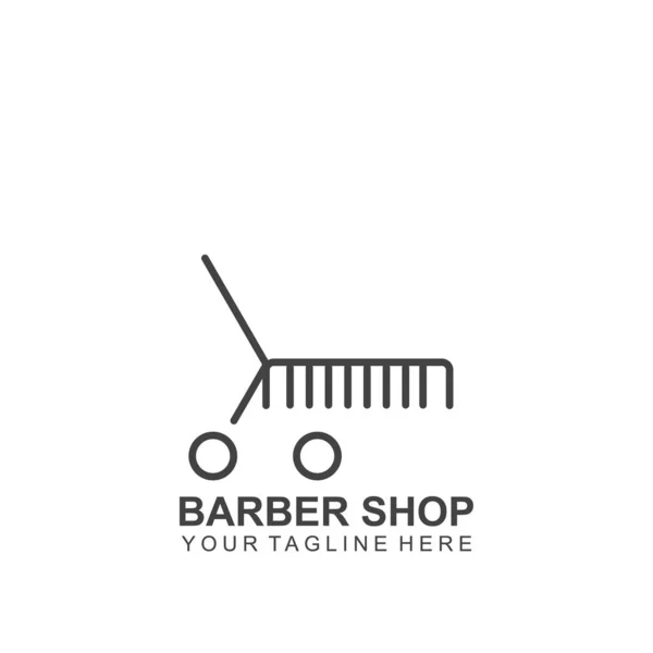 Modernes Friseursalon Logo Design Schere Icon Modern Design — Stockvektor