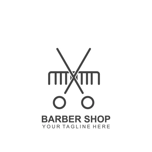 Modernes Friseursalon Logo Design Schere Icon Modern Design — Stockvektor