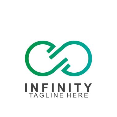Premium sonsuz logo tasarımı. Simge sonsuz vektör çizimi