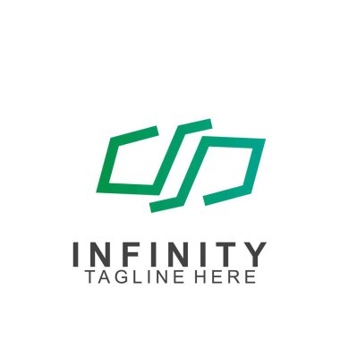 Premium sonsuz logo tasarımı. Simge sonsuz vektör çizimi