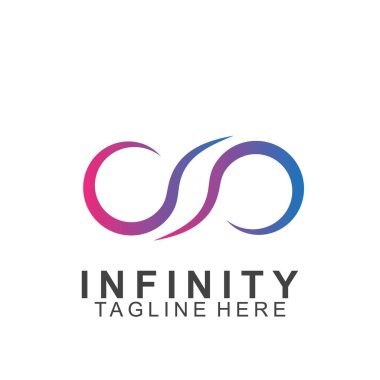 Premium sonsuz logo tasarımı. Simge sonsuz vektör çizimi