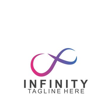 Premium sonsuz logo tasarımı. Simge sonsuz vektör çizimi