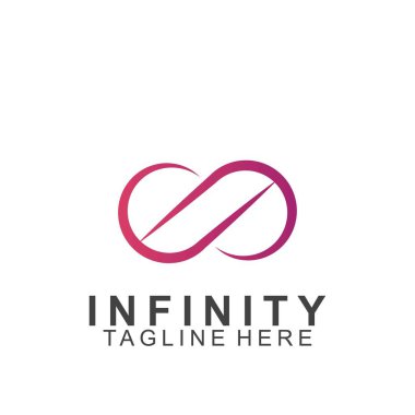 Premium sonsuz logo tasarımı. Simge sonsuz vektör çizimi