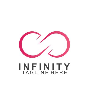 Premium sonsuz logo tasarımı. Simge sonsuz vektör çizimi