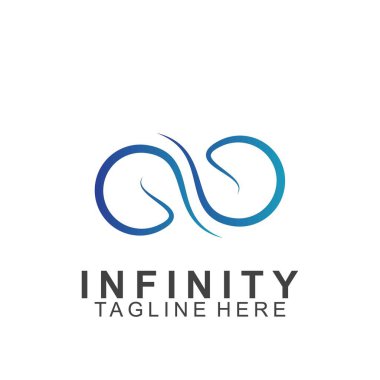 Premium sonsuz logo tasarımı. Simge sonsuz vektör çizimi