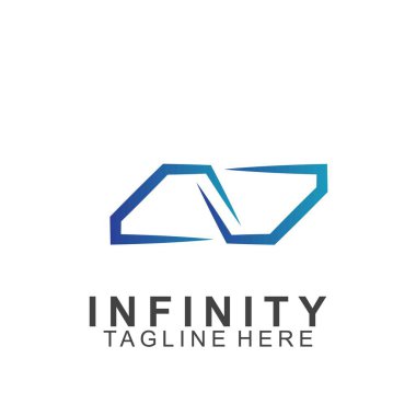 Premium sonsuz logo tasarımı. Simge sonsuz vektör çizimi