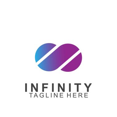 Premium sonsuz logo tasarımı. Simge sonsuz vektör çizimi