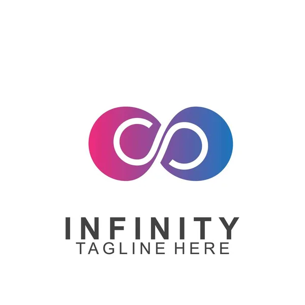 Design Logo Premium Infinity Illustration Vectorielle Icône Infinie — Image vectorielle