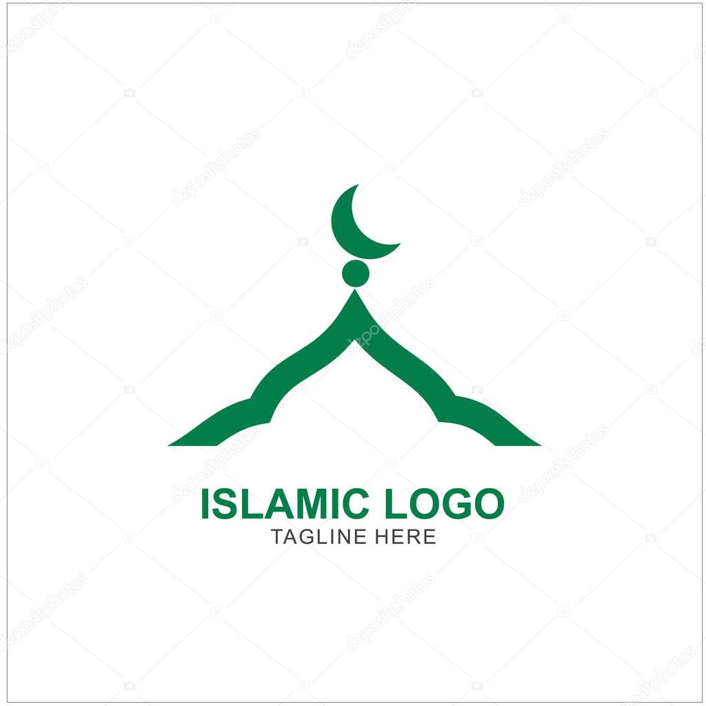 Islamic Logo Design Template. Mosque Icon Design Template