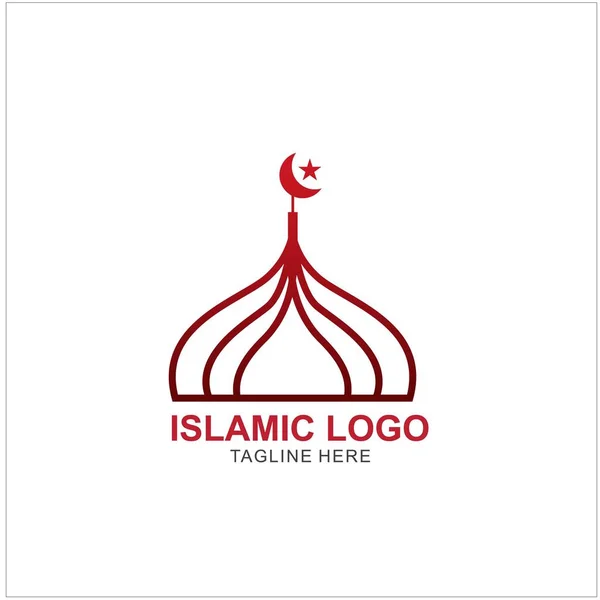 伊斯兰标志设计模板 清真寺图标设计模板 — 图库矢量图片