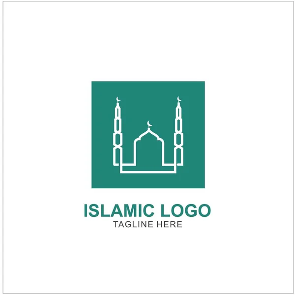 伊斯兰标志设计模板 清真寺图标设计模板 — 图库矢量图片