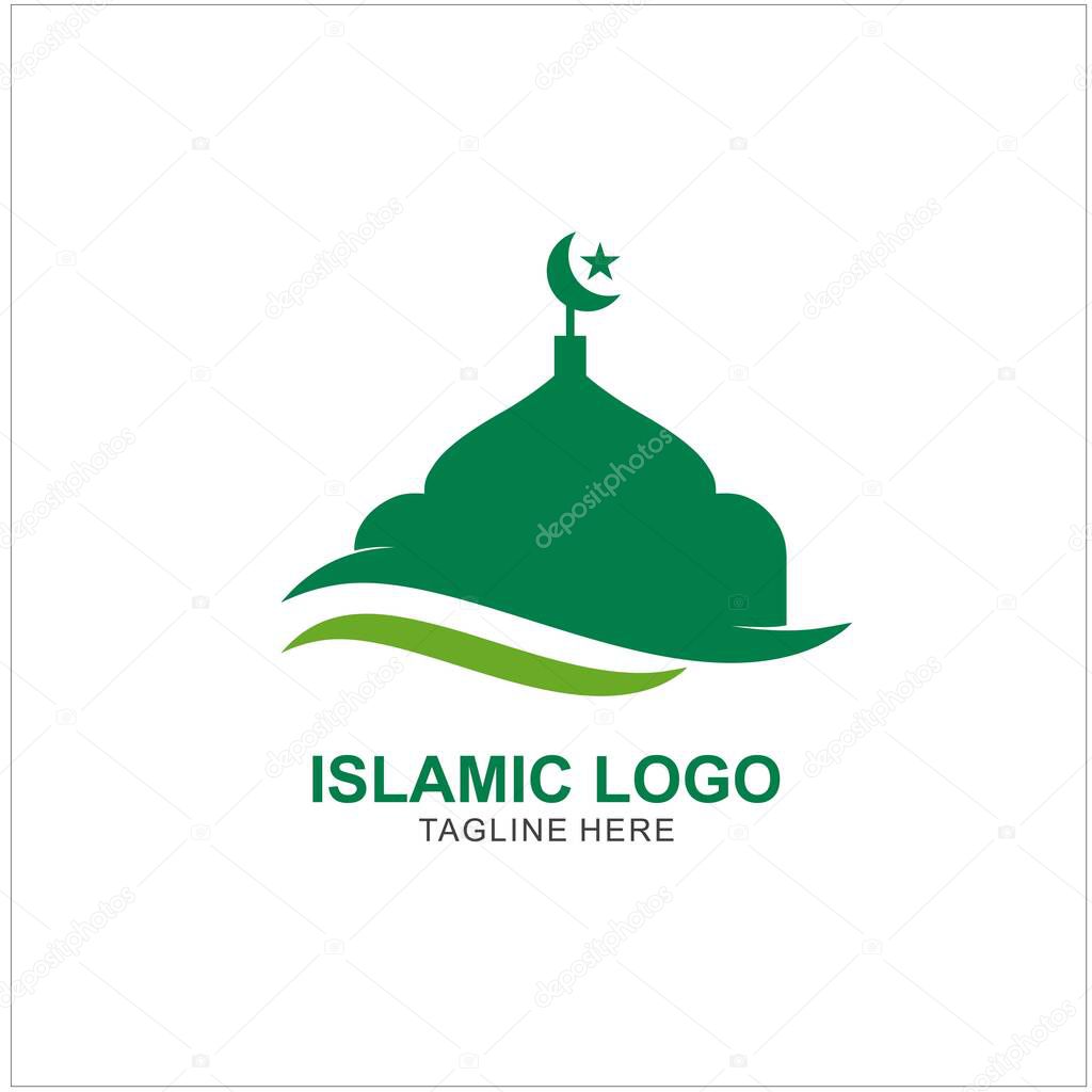Islamic Logo Design Template. Mosque Icon Design Template