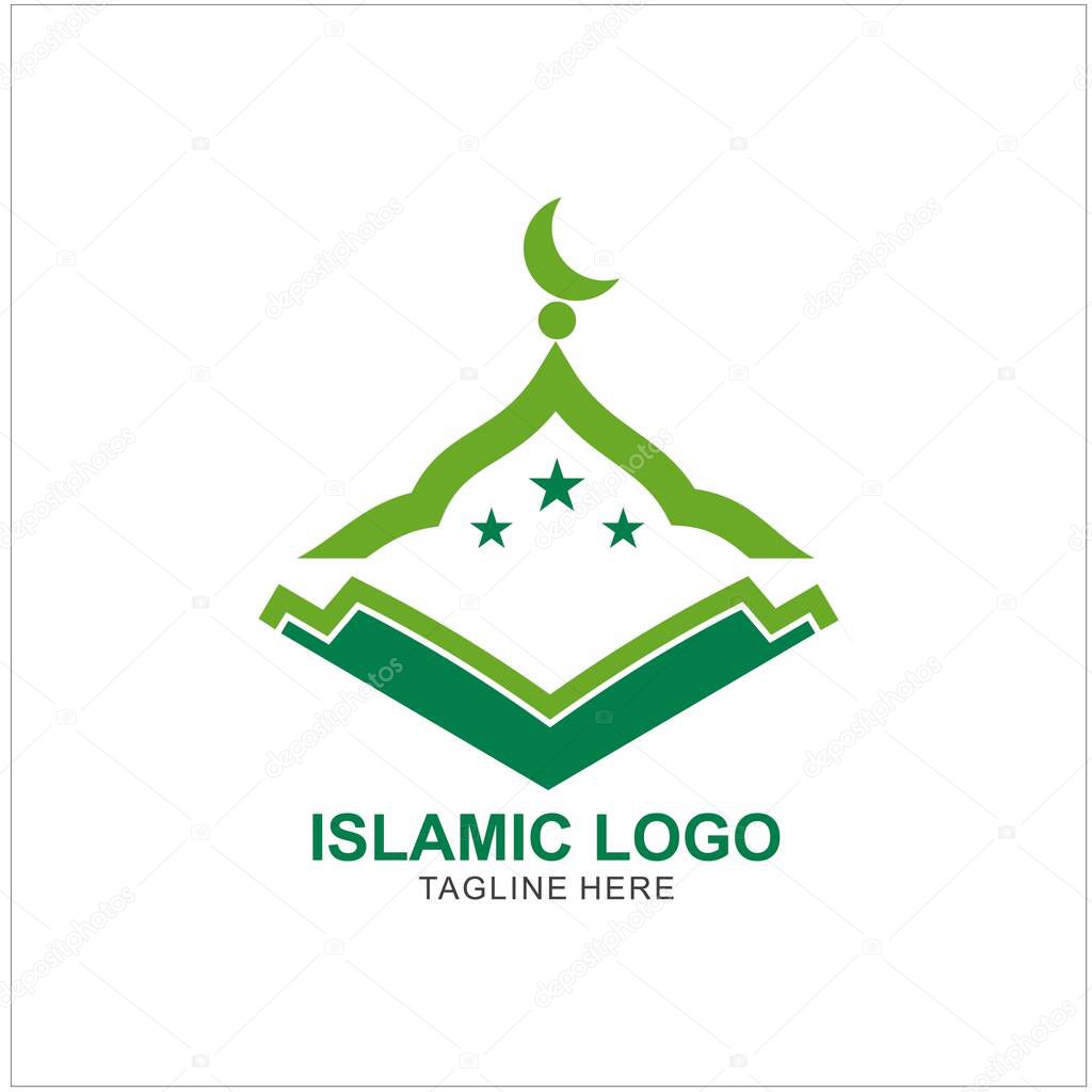 Islamic Logo Design Template. Mosque Icon Design Template