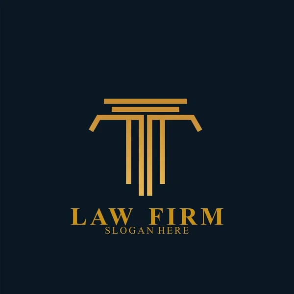 Law Firm Logo Design Icon Law Firm Vector — Stock Vector