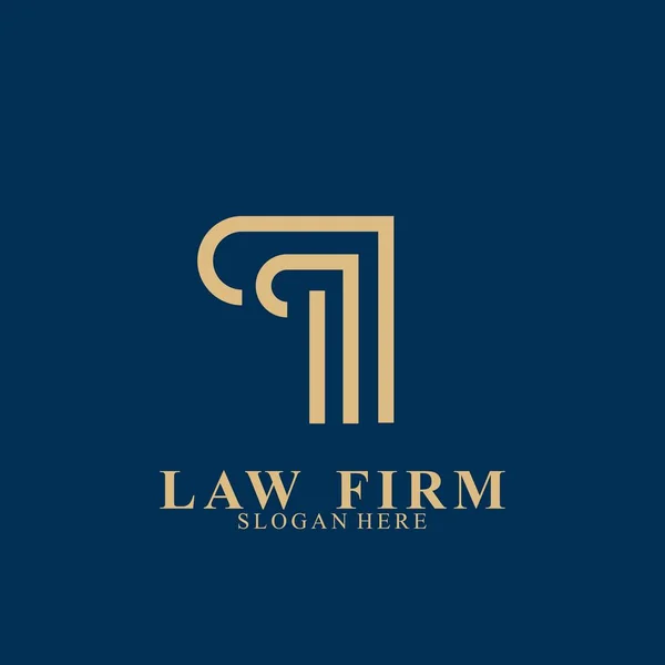 Hukuk Firması Logo Tasarımı. Simge hukuk katı vektörü