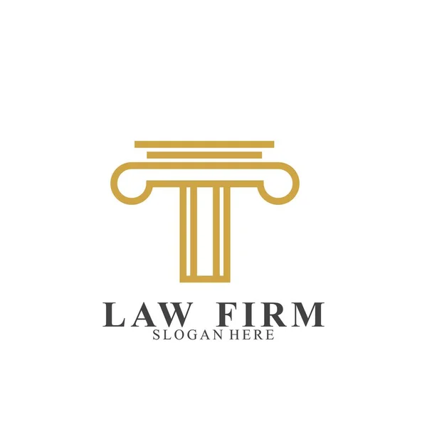 Projektowanie Logo Firmy Prawniczej Wektor Kancelarii Prawnej Ikony — Wektor stockowy