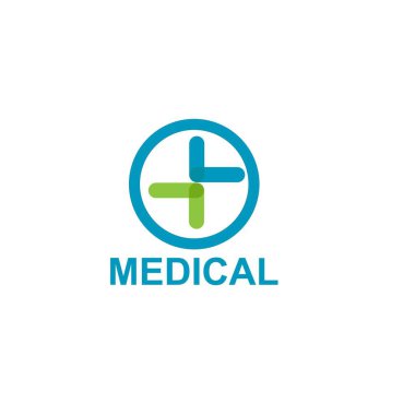 Sağlık logosu tasarımı. Tıbbi Haç logosu.