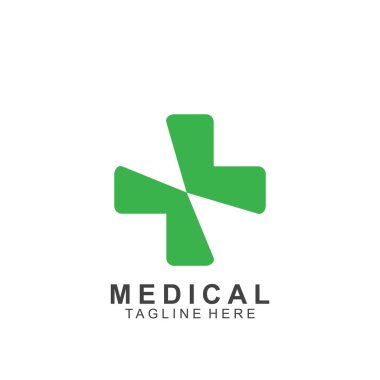 Sağlık logosu tasarımı. Tıbbi Haç logosu.