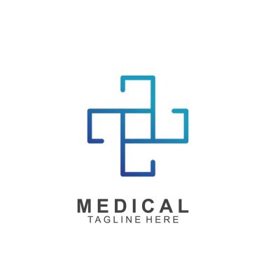 Sağlık logosu tasarımı. Tıbbi Haç logosu.