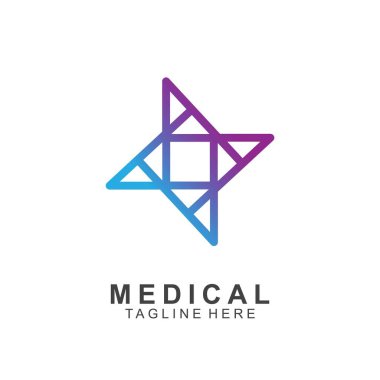 Sağlık logosu tasarımı. Tıbbi Haç logosu.