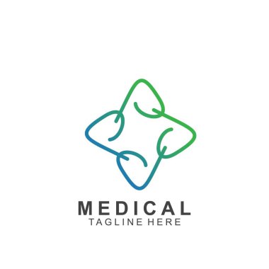 Sağlık logosu tasarımı. Tıbbi Haç logosu.