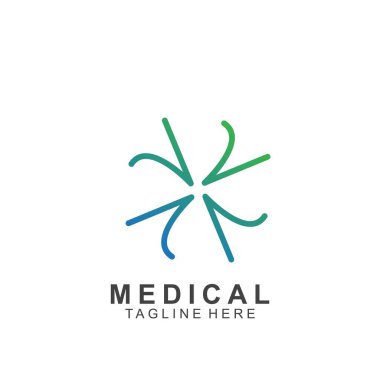 Sağlık logosu tasarımı. Tıbbi Haç logosu.