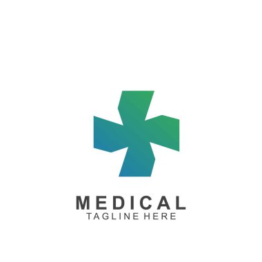 Sağlık logosu tasarımı. Tıbbi Haç logosu.