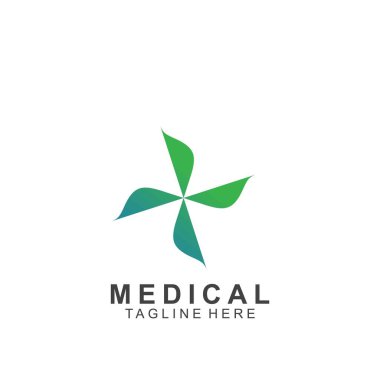 Sağlık logosu tasarımı. Tıbbi Haç logosu.