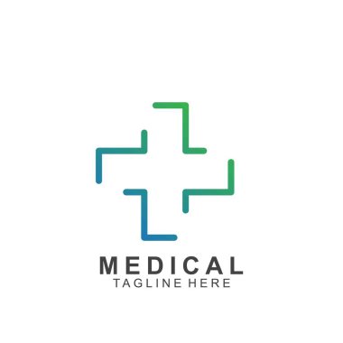 Sağlık logosu tasarımı. Tıbbi Haç logosu.