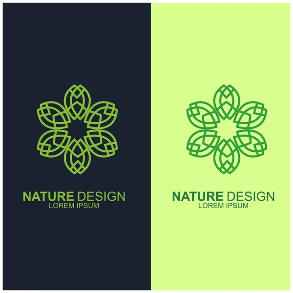 Logo Projektu Liści Szablon Projekt Zielonej Ikony Przyrody — Wektor stockowy