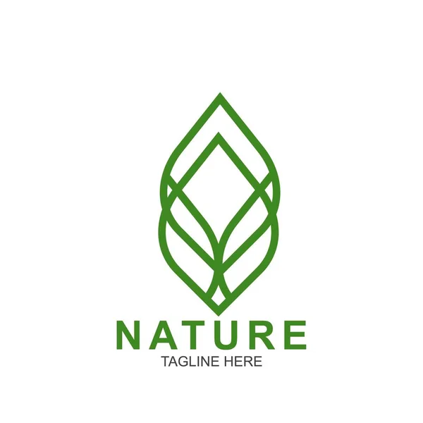 Plantilla Diseño Hoja Logo Naturaleza Verde Icono Diseño — Archivo Imágenes Vectoriales