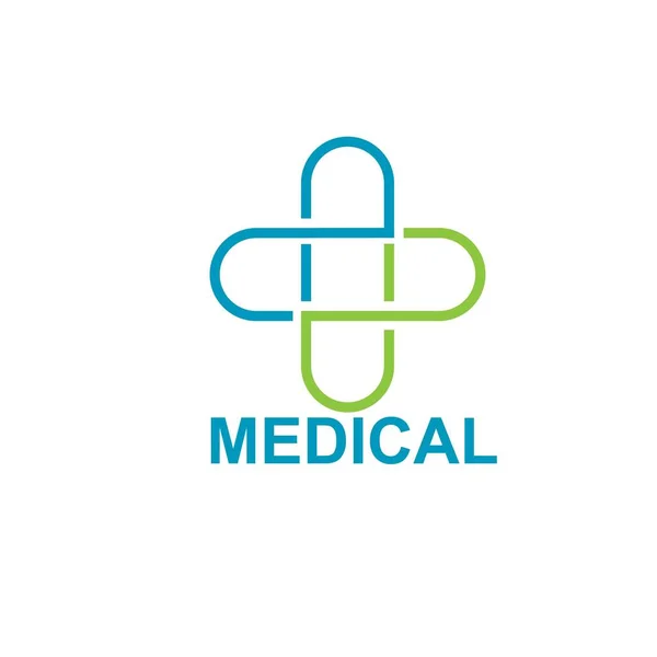 Gezondheid Logo Template Ontwerp Medical Cross Logo — Stockvector