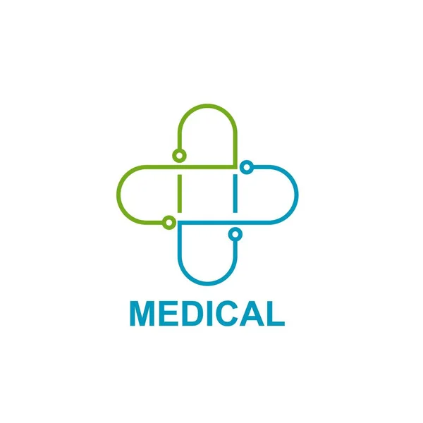 Template Design Medical Cross — 스톡 벡터