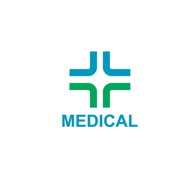 Gezondheid Logo Template Ontwerp Medical Cross Logo — Stockvector