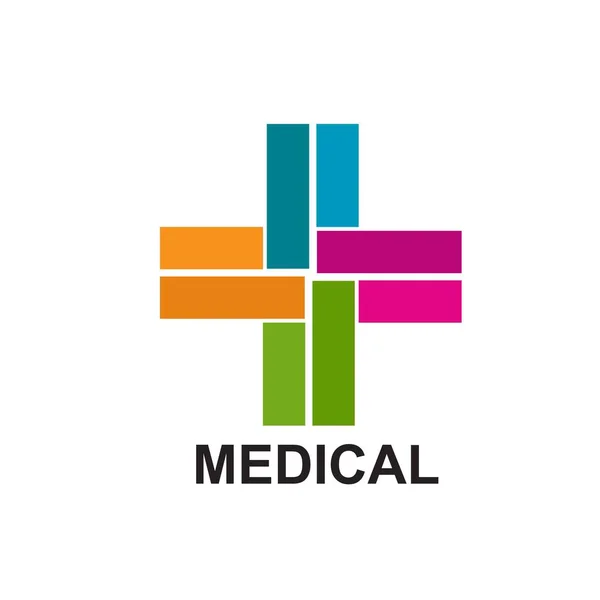 健康ロゴテンプレートデザイン Medical Crossロゴ — ストックベクタ