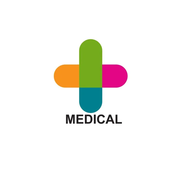 Modelo Logotipo Saúde Design Medical Cruz Logotipo — Vetor de Stock