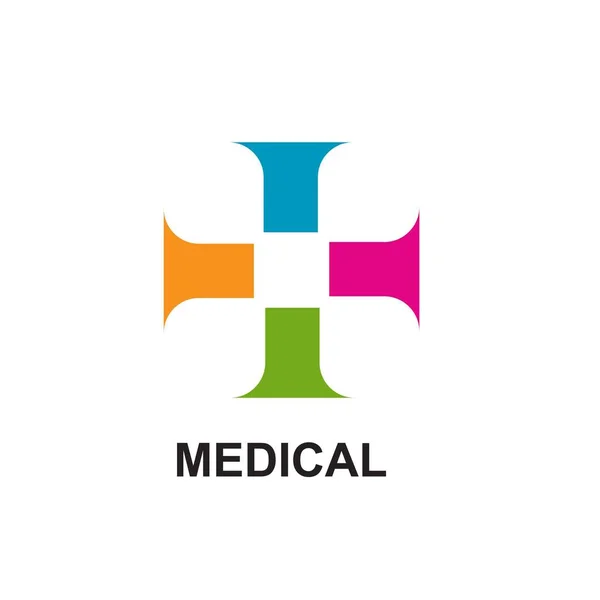 健康ロゴテンプレートデザイン Medical Crossロゴ — ストックベクタ