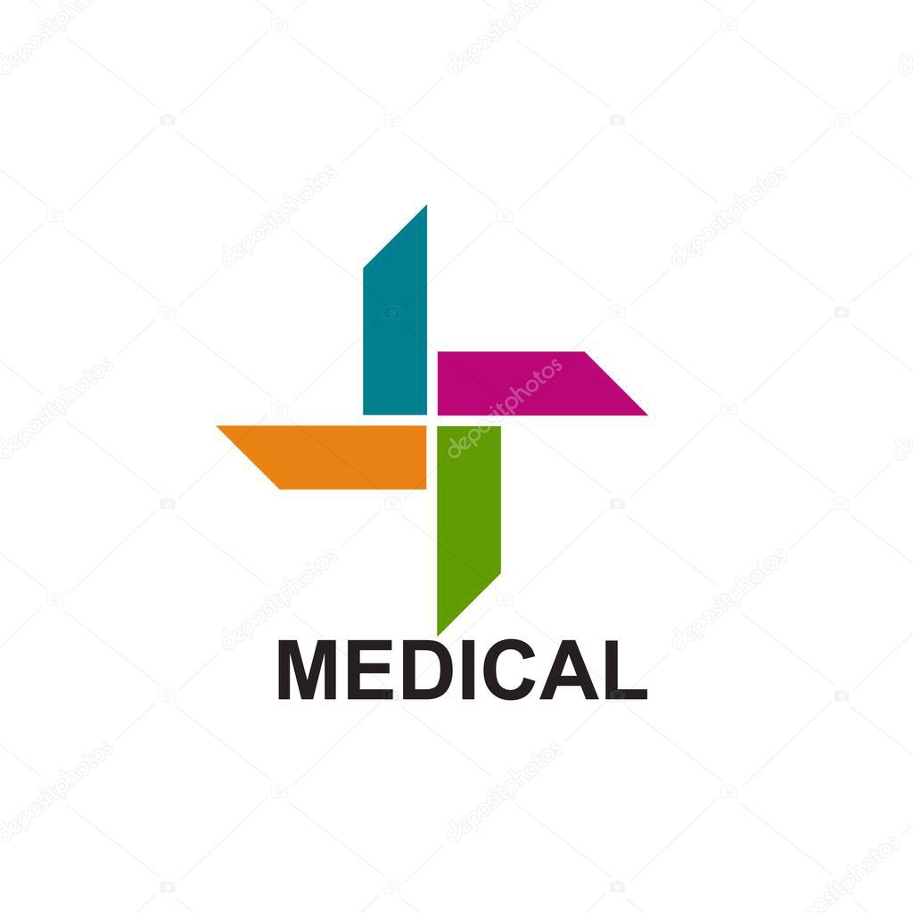Health logo template design.Medical Cross logo