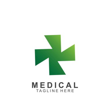 Sağlık logosu tasarımı. Tıbbi Haç logosu.
